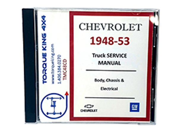 TMC48CD 1948-1953 Chevy and GMC Truck Factory Service Manual on CD Torque King 4x4