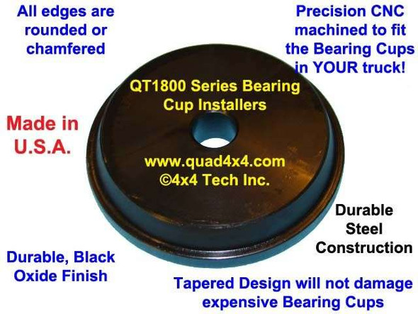 QT1803 Front Inner Wheel Taper Bearing Cup Installer Torque King 4x4