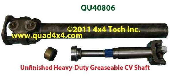 QU40806 Gold Level 2 Unfinished HD 1350 x 1330 Greaseable CV Shaft Assembly Torque King 4x4