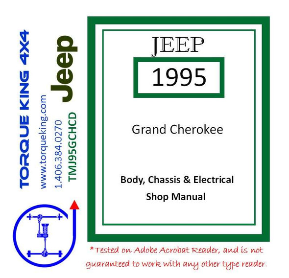 TMJ95GCHCD 1995 Jeep Grand Cherokee Factory Service Manual on CD Torque King 4x4