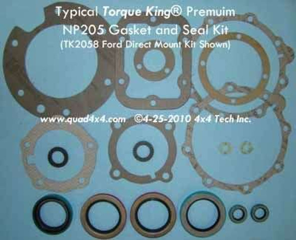 TK2062 Premium Gasket and Seal Kit for 1969-1984 27 Spline GM NP205 Torque King 4x4