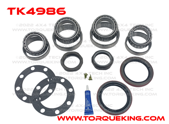 TK4986 1994-2002 SRW Bearing, Seal, and Spindle Nut Kit Torque King 4x4