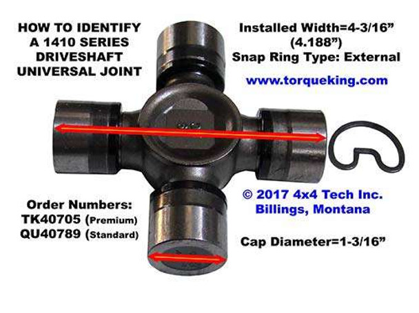 U-Joint ID Spicer 1410 and AAM 1415 Series IDN-127 Torque King 4x4