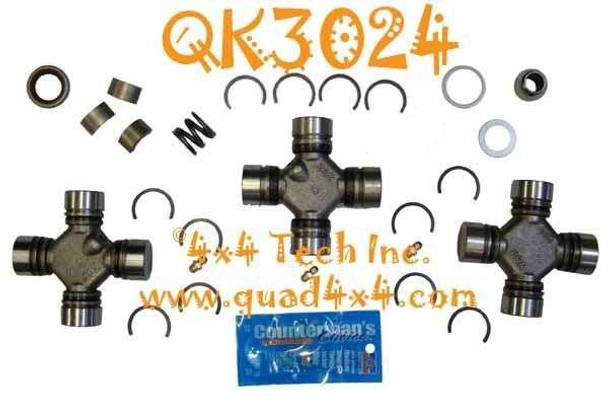 QK3020 Custom 4x4 CV Shaft Rebuild Kit with 7260 U-Joints for 1975-1993 Dodge Torque King 4x4