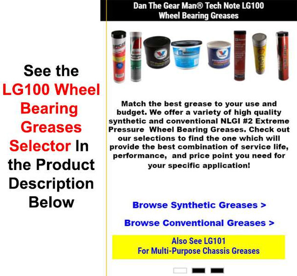 LG100 Wheel Bearing Greases Torque King 4x4