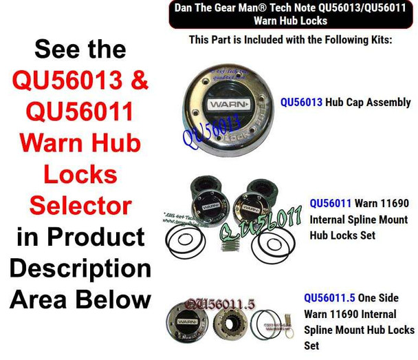 QU56013/QU56011 Warn Hub Locks Selector Torque King 4x4