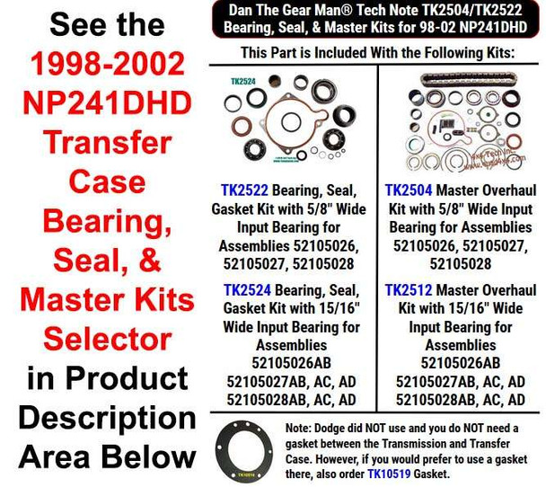 TK2504, TK2512, TK2522, TK2524 1998-2002 NP241DHD Kits Selector Torque King 4x4