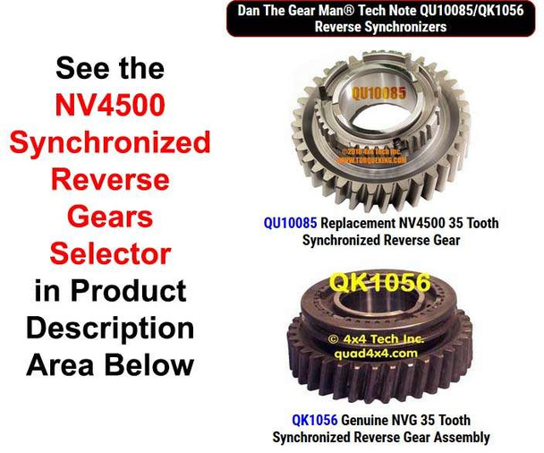 QU10085, QK1056 NV4500 Synchronized Reverse Gears Selector Torque King 4x4