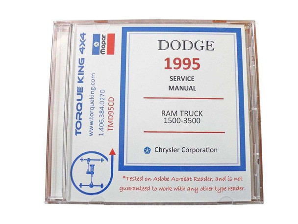 TMD95CD 1995 Complete Dodge Factory Service Manuals on CD Torque King 4x4