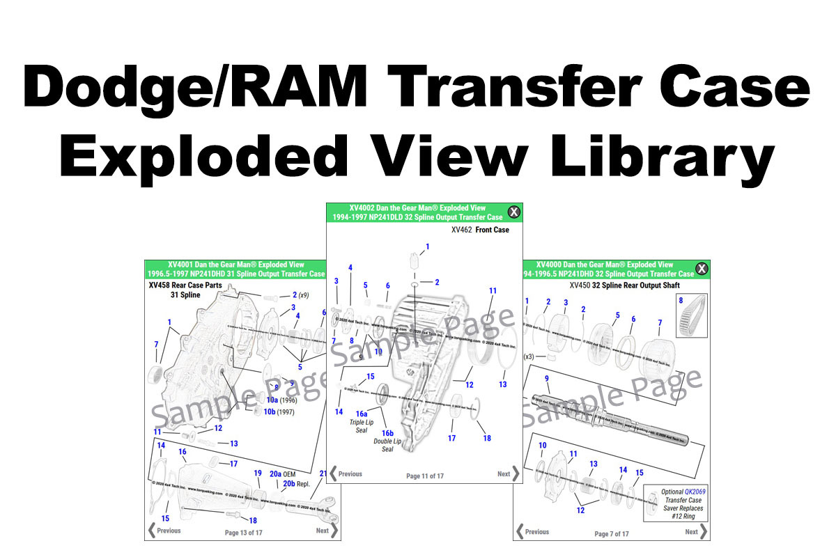Dodge & Ram Transfer Case Exploded Views