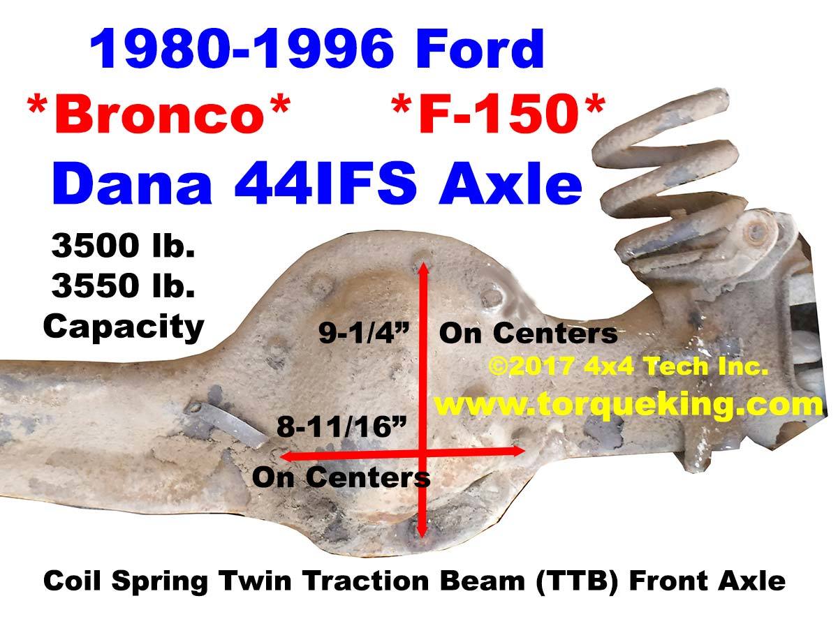 Dana 44IFS Axle Identification for 19801996 Ford Bronco, F150 Front Axle