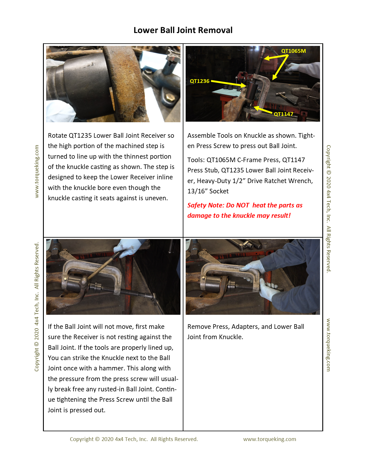 Ball Joint Instruction Manuals