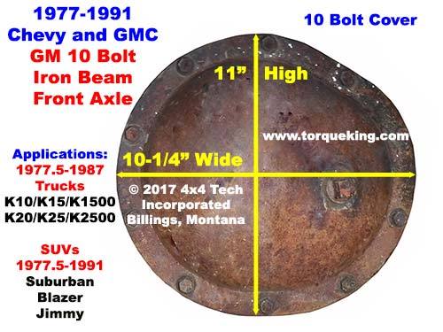 Parts Tools Manuals For 1977 1991 Gm 10 Bolt Front Axle