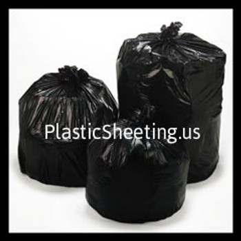 Black 42 Gal. Contractor Trash Bags, 6 Mil, 33x48