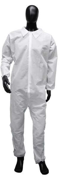 Coverall with elastic wrists and ankles.  Sizes L-2XL E8417C