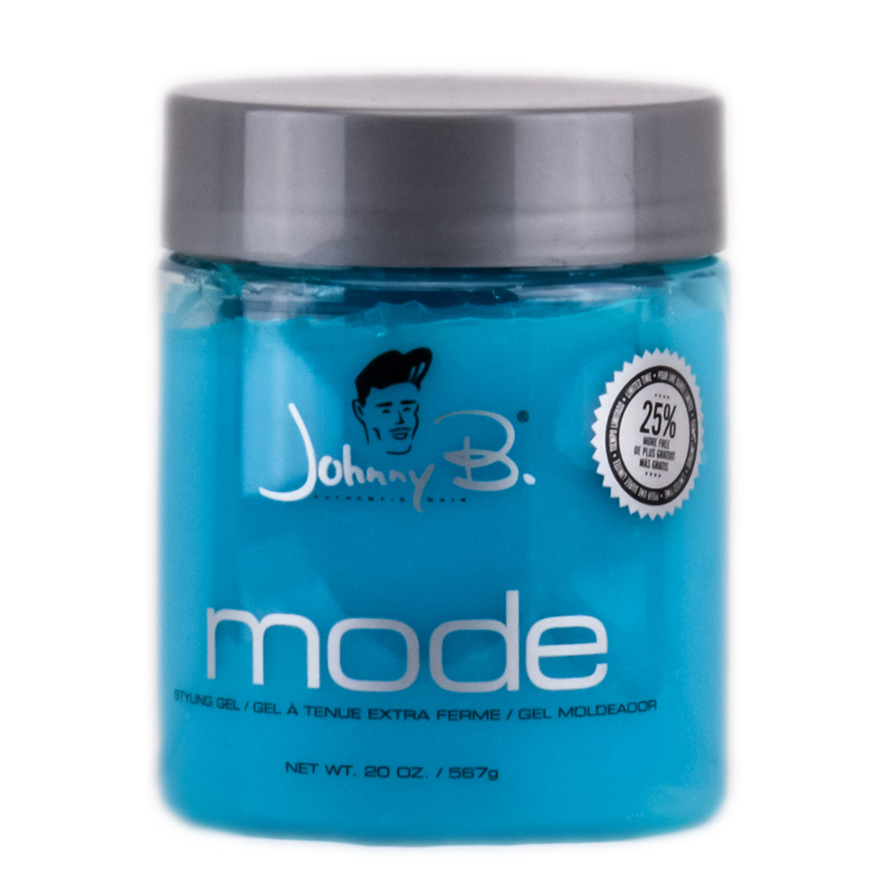 Johnny B Mode Hair Styling Gel for Men, Alcohol-Free, Water