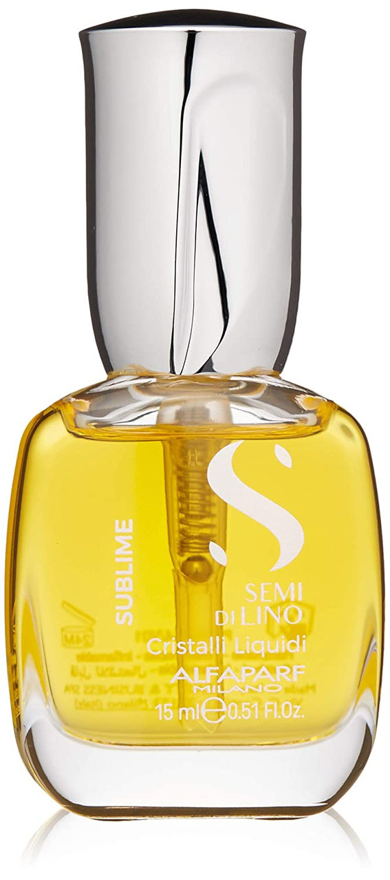 Alfaparf Milano Semi Di Lino Sublime Cristalli Liquidi Smoothing Hair Serum  - Superior Finishing Hair Oil Treatment - Provides Brilliant Shine and  Protection - Professional Salon Quality