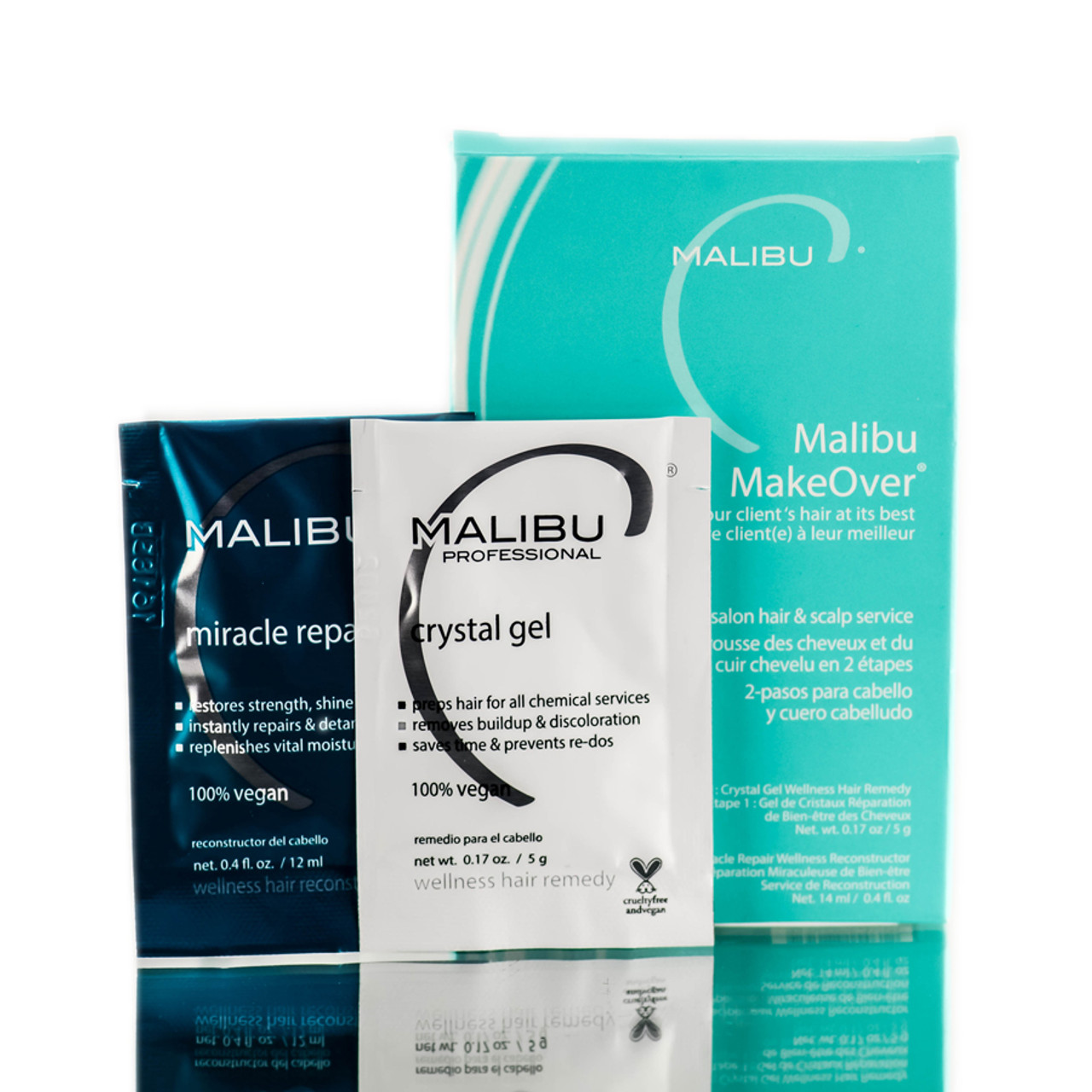 MALIBU C Hard Water Hair Treatment 0.17 Oz (3 Packs)