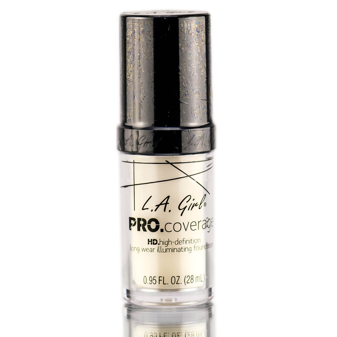 L.A. Girl Pro Coverage HD Long Wear Illuminating Foundation, White - 0.95 fl oz bottle