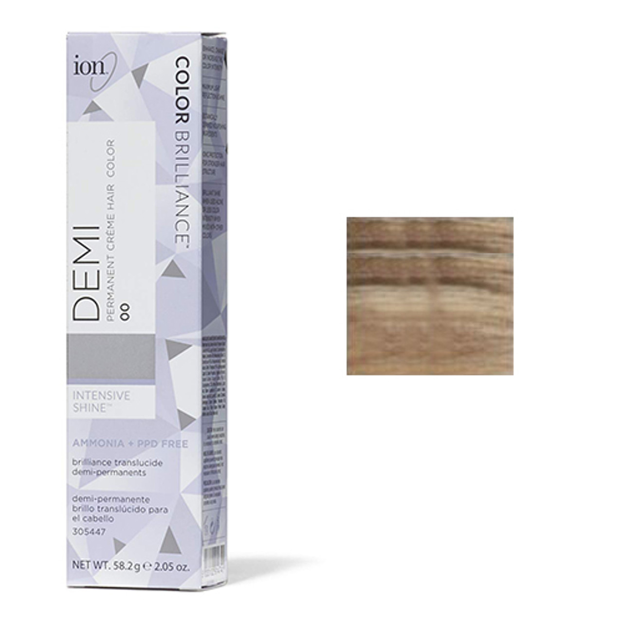 8N Light Natural Blonde Ion Color Brilliance Demi Permanent Creme Hair Color  - 2.05 oz