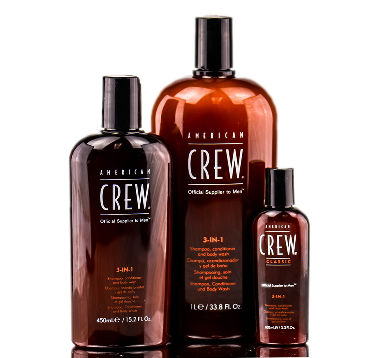 American Crew Classic 3-in-1 Shampoo, Conditioner, Body Wash SleekShop.com