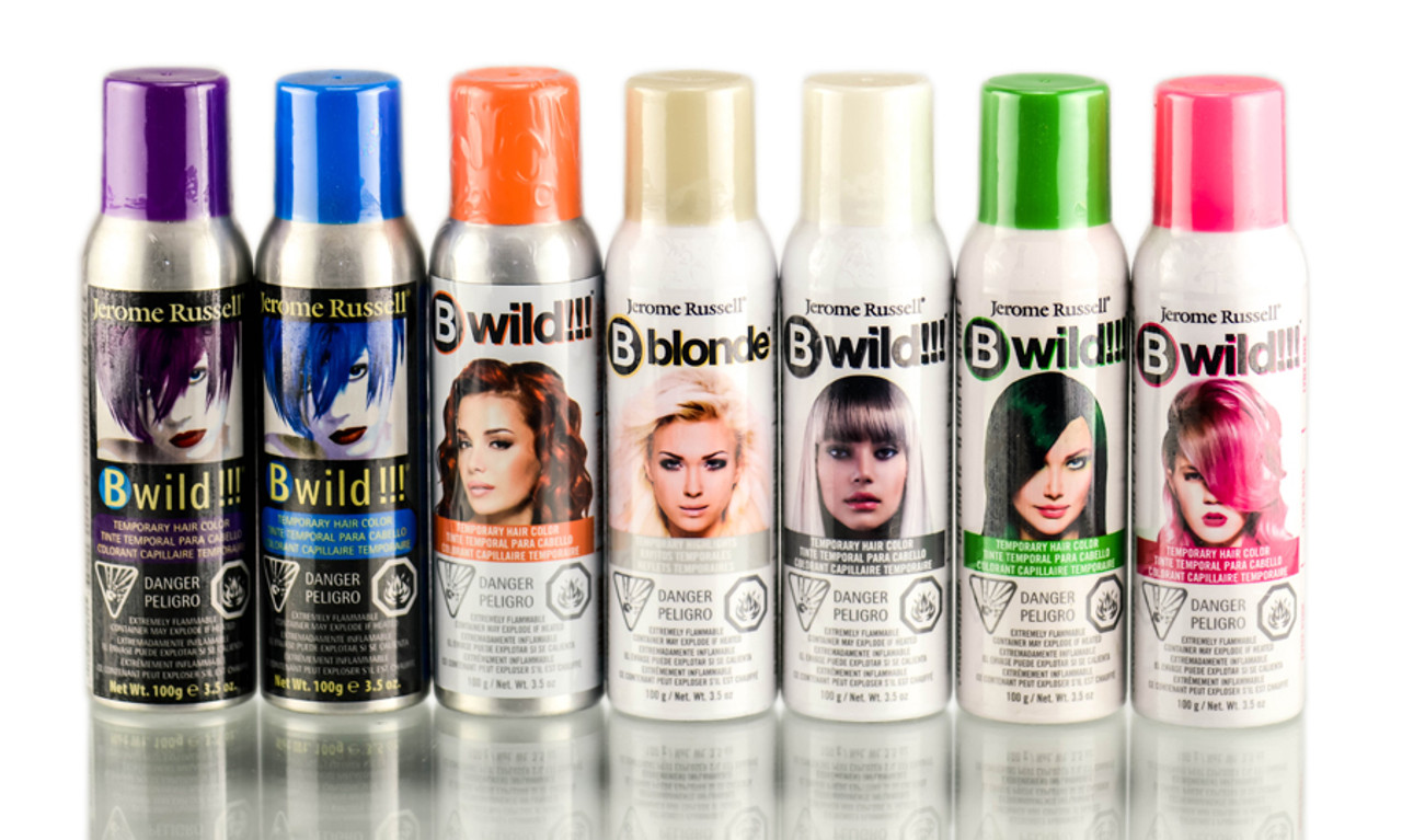 4. Jerome Russell B Wild Temporary Hair Color Spray, Blue Blast - wide 1