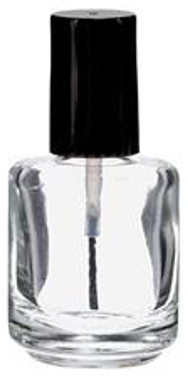 Clear Empty Glass Nail Polish Bottle .50 oz SleekShop.com