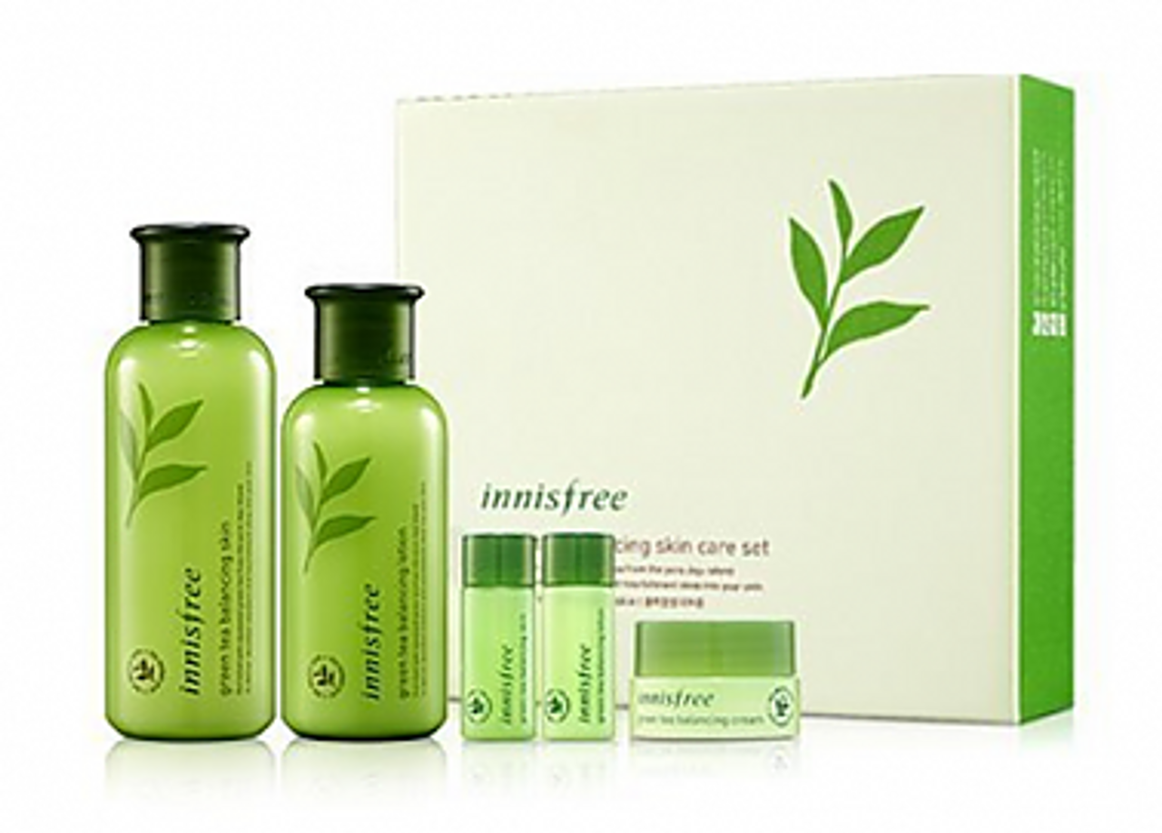 Innisfree Green Tea Balancing Skin Care Set - SleekShop.com