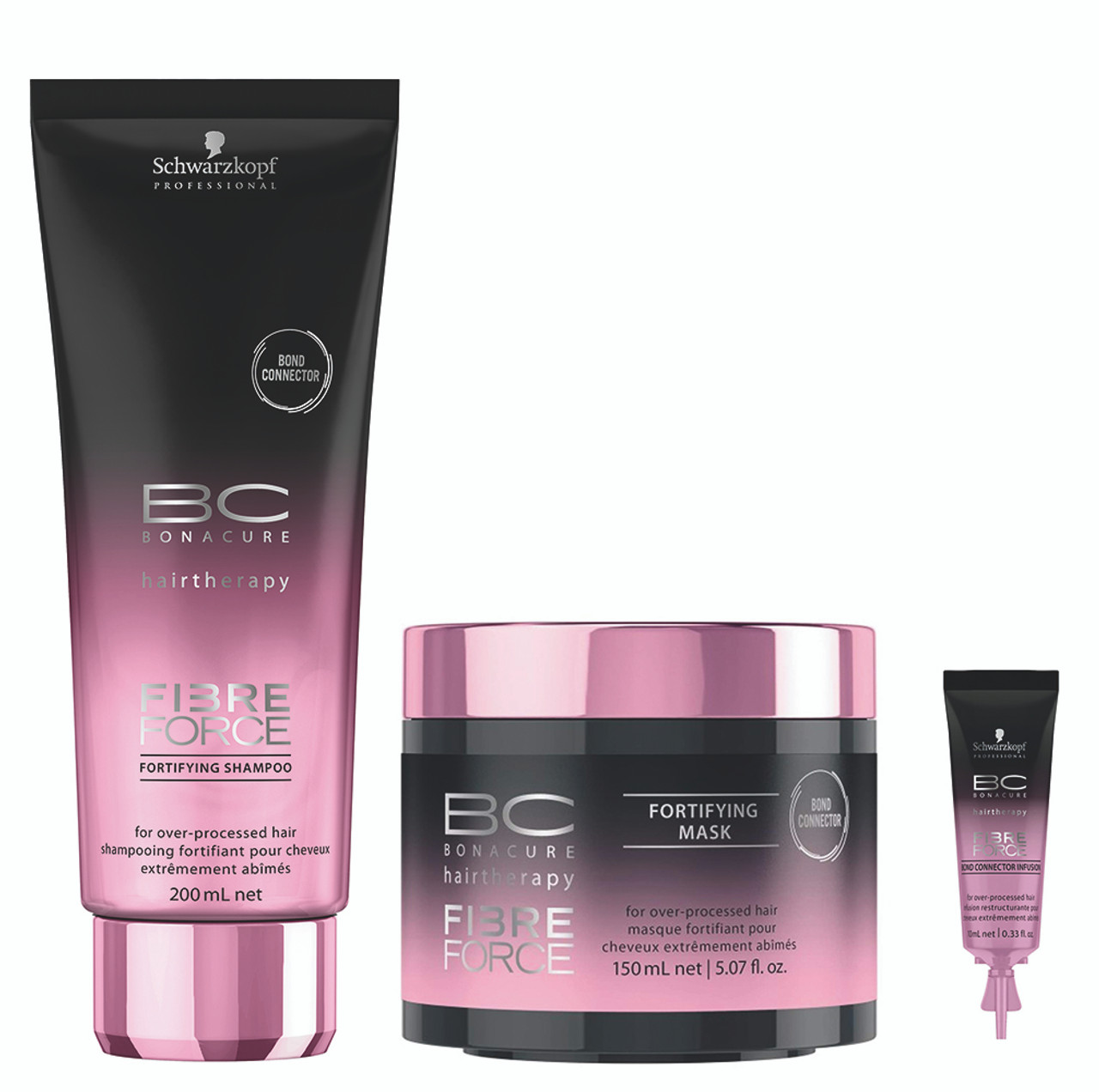 Enumerate Mekaniker rigtig meget Schwarzkopf BC Bonacure Fibre Force Fortifying Shampoo, Mask & Bond  Connector Infusion SleekShop.com