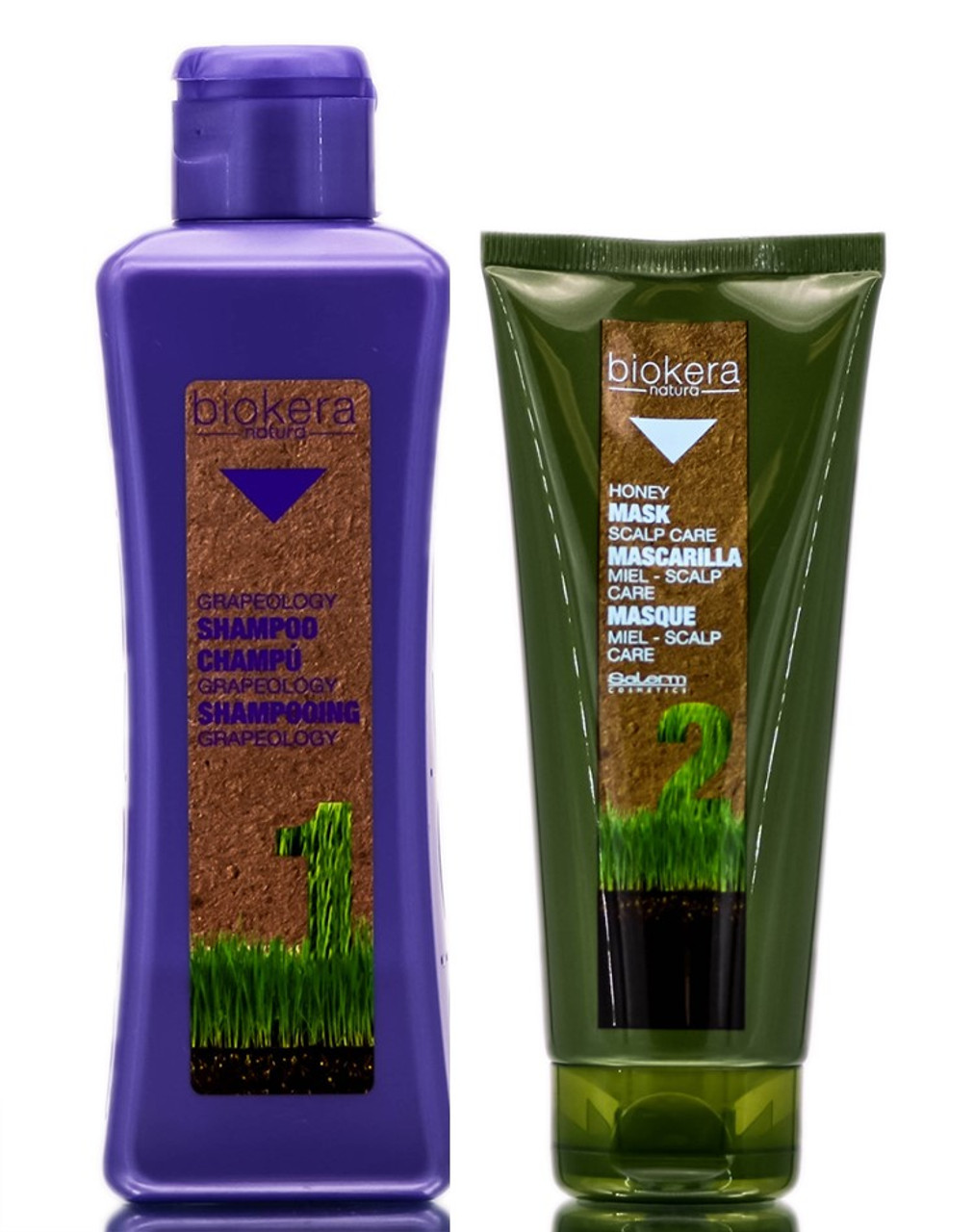 Salerm Biokera Natura Grapeology Shampoo 1 & Honey Mask Scalp Care  