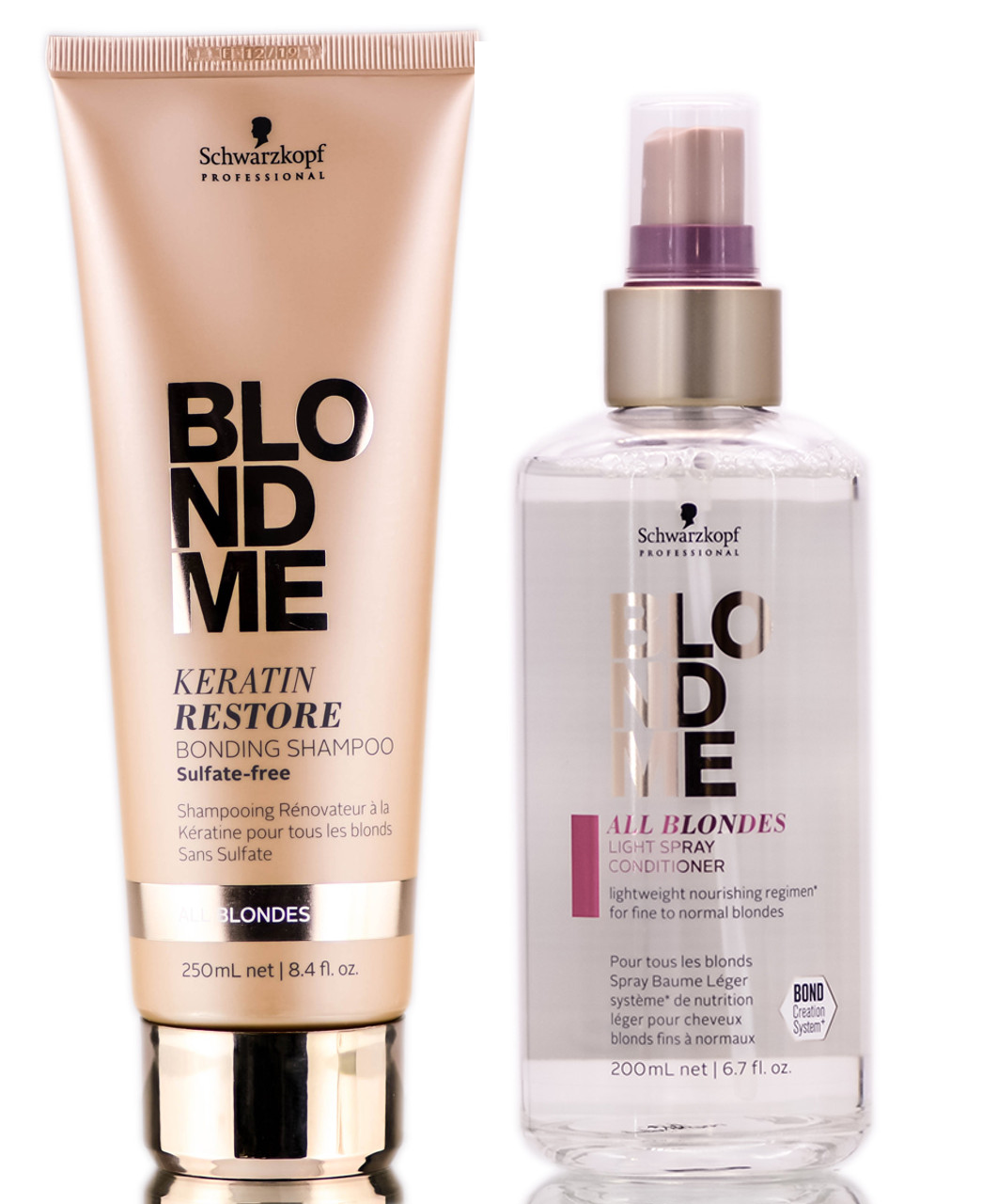 BlondMe Bonding Shampoo & Light Spray Conditioner SleekShop.com