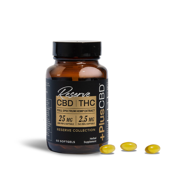 Plus +CBD Reserve Collection Softgels 25MG/2.5MG
