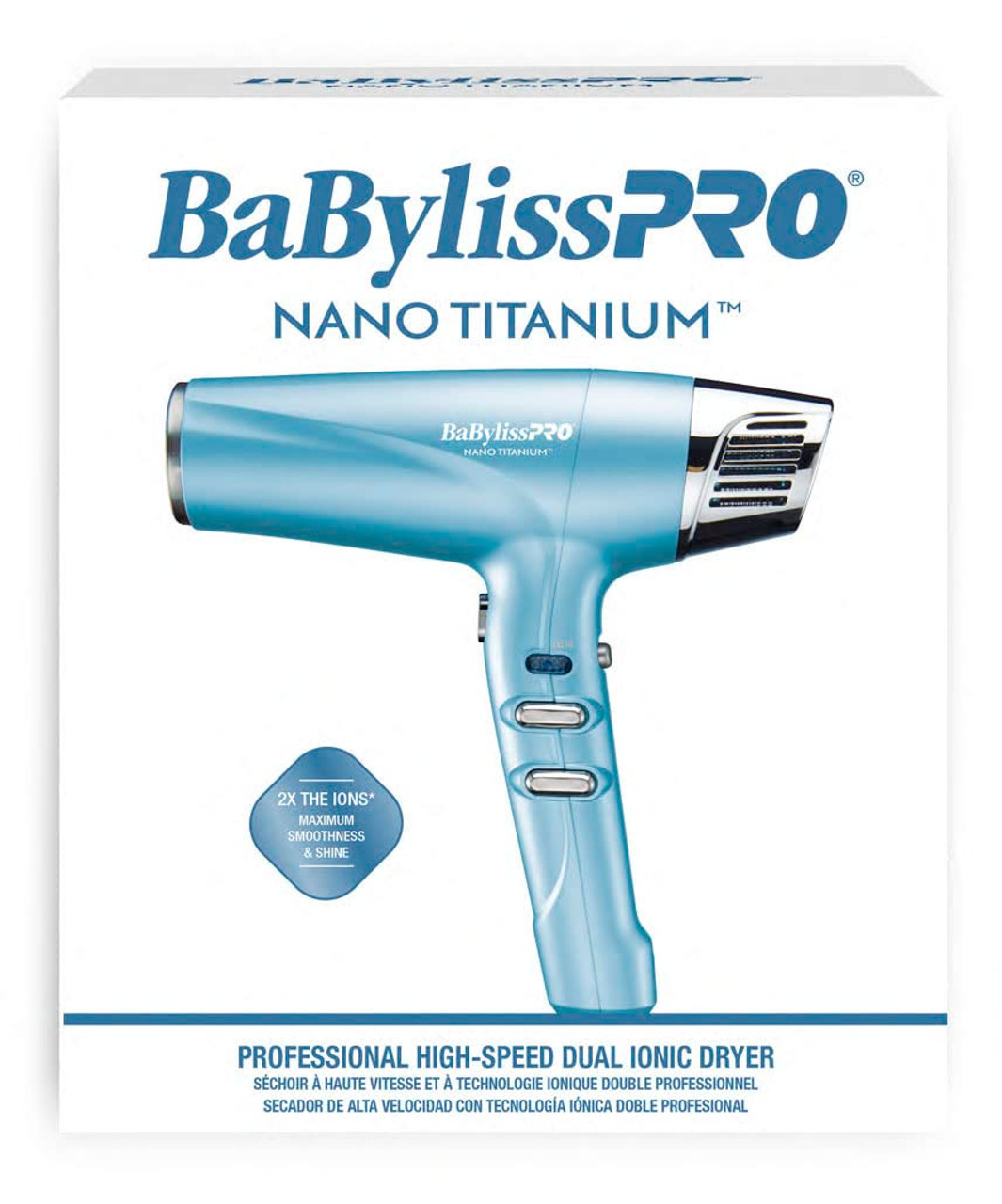 BabylissPRO Nano Titanium Professional High Speed Dual Ionic Dryer