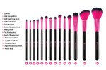 BH Cosmetics Metallic Pink 14 Piece Brush Set-image4