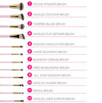 BH Cosmetics Pink Studded Elegance 12 Piece Brush Set