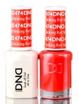 Daisy DND Reds Soak Off GEL POLISH DUO, All In One Gel Lacquer + Matching Nail Polish Color