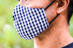 Sleekshop Reversible Black Checkered Face Mask (2 Pack)-image1