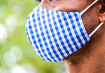 Sleekshop Reversible Blue Checkered Face Mask (2 Pack)