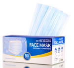 Health Care Products ULTRA HEALTH Disposable 3-Layer Face Masks, Fluid Resistant