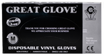 Great Gloves Powder Free Disposable Black Vinyl Gloves