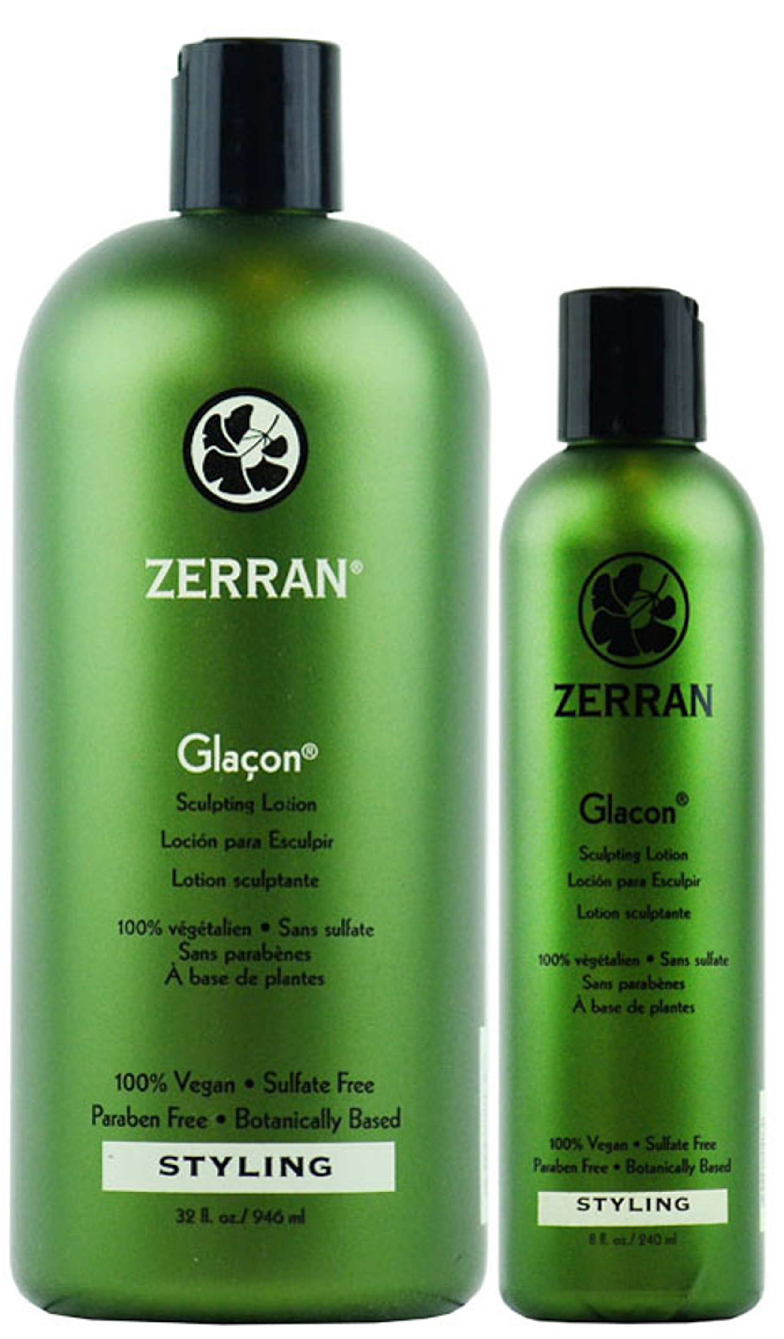 Size 8 oz Zerran Glacon Sculpting Lotion Alcohol Free
