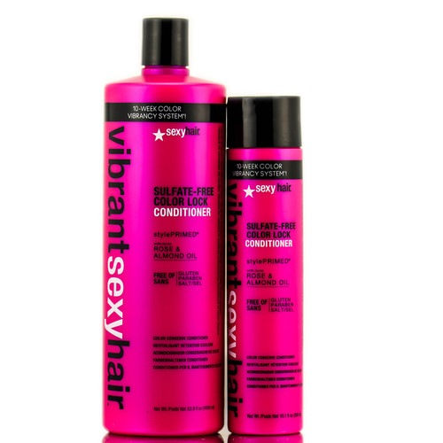 Sexy Hair Vibrant Rose & Almond Oil Sulfate - Free Color Lock Conditioner-image1