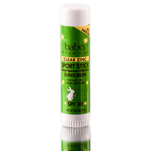 Babo Botanicals Clear Zinc Sport Stick SPF 30 for sun & wind protection-image1