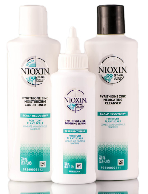 Nioxin Scalp Recovery For Itchy Flaky Scalp - 3 Piece Kit (Cleanser Shampoo, Conditioner, Serum)-image1