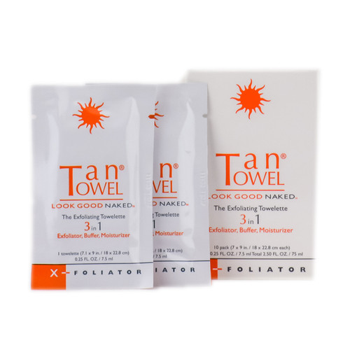 TanTowel The Exfoliating Towelettes - 3 in 1 Exfoliator, Buffer, Moisturizer-image1