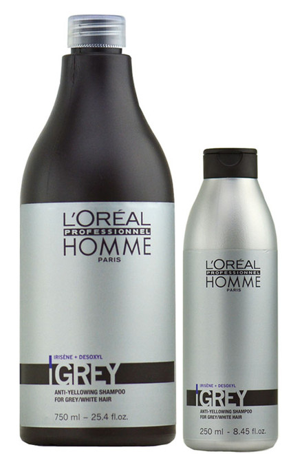 L'oreal Homme Grey Anti-Yellowing Shampoo for Grey/White Hair-image1