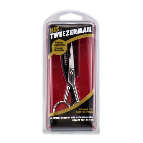 Tweezerman Professional His Tweezerman Moustache Scissors & Grooming Comb kit-image1