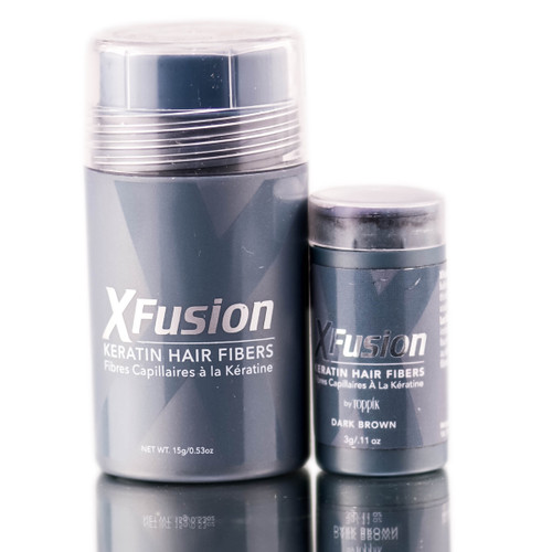 XFusion Dark Brown Keratin Hair Fibers-image1