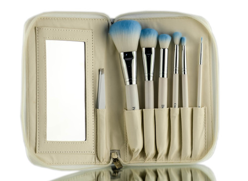 Crown Brush White 7pc HD Set w/ Mirror and Tweezer-image1