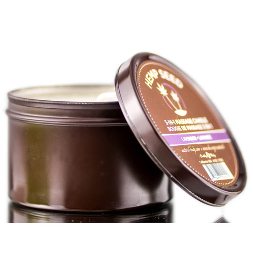 Earthly Body Hemp Seed 3-in-1 Massage Candle - Lavender-image1